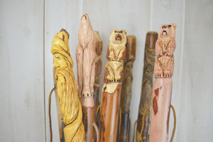 Walking Sticks with Carvings