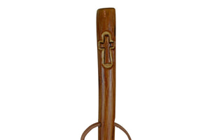 3D Cross carving walking stick