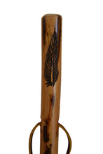 Feather Carving on Walking stick 