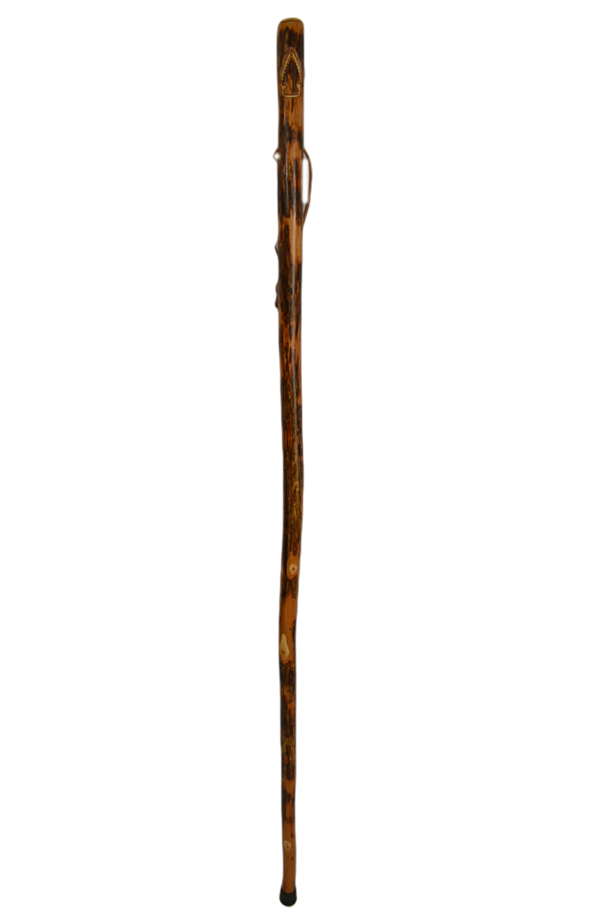 Carved Gnome Walking Stick: Hand Carved Hiking Staff, Ozark Hardwood Carved Gnome Walking Stick: Hand Carved Hiking Staff, Ozark Hardwood