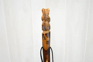 Brown Walking Stick with a Bear