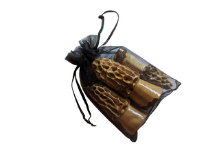 Small bag of wooden morel mushrooms