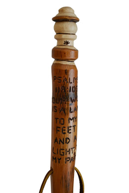 Walking Stick, Bible Verse, Lantern Carving - 