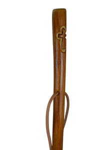 Hand carved Christain Cross walking stick 