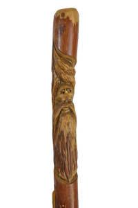 Walking Stick with Owl Carving - Handcrafted Hiking Staff - Creation Walking Stick with Owl Carving - Handcrafted Hiking Staff - Creation