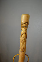 Hiking Stick with a mountain man carving