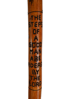 Walking Stick + Bible Verse + Handmade and Strong