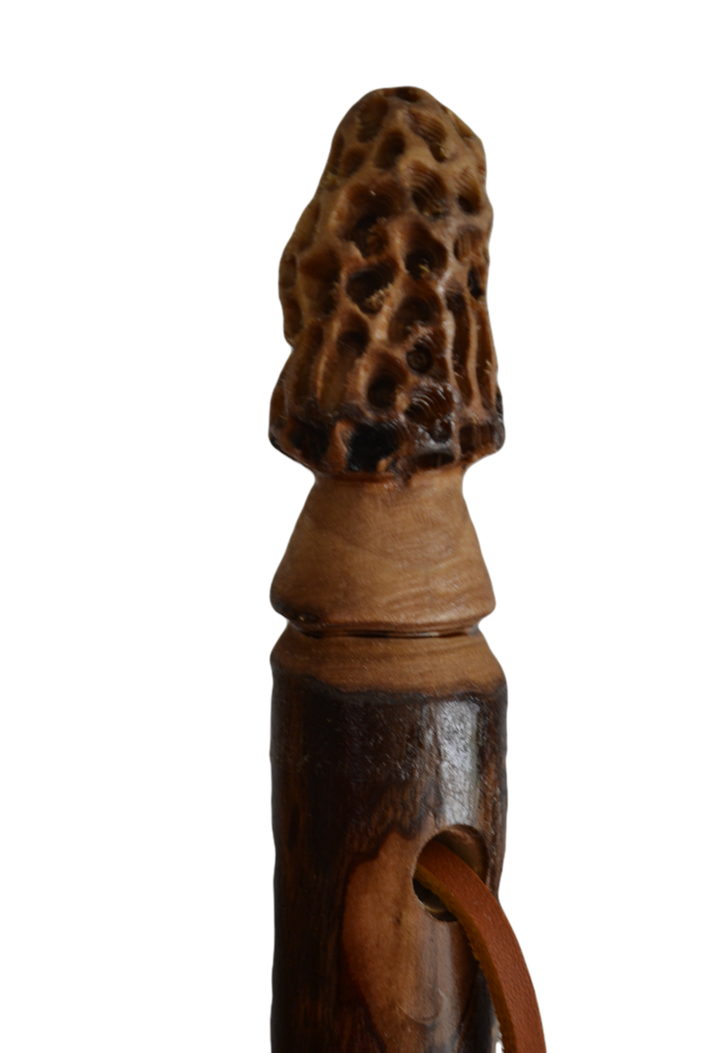 Morel Mushroom Carving, Walking Stick, Functional Art, Hand Carved
