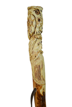 Wood Spirit with Owl Walking stick 