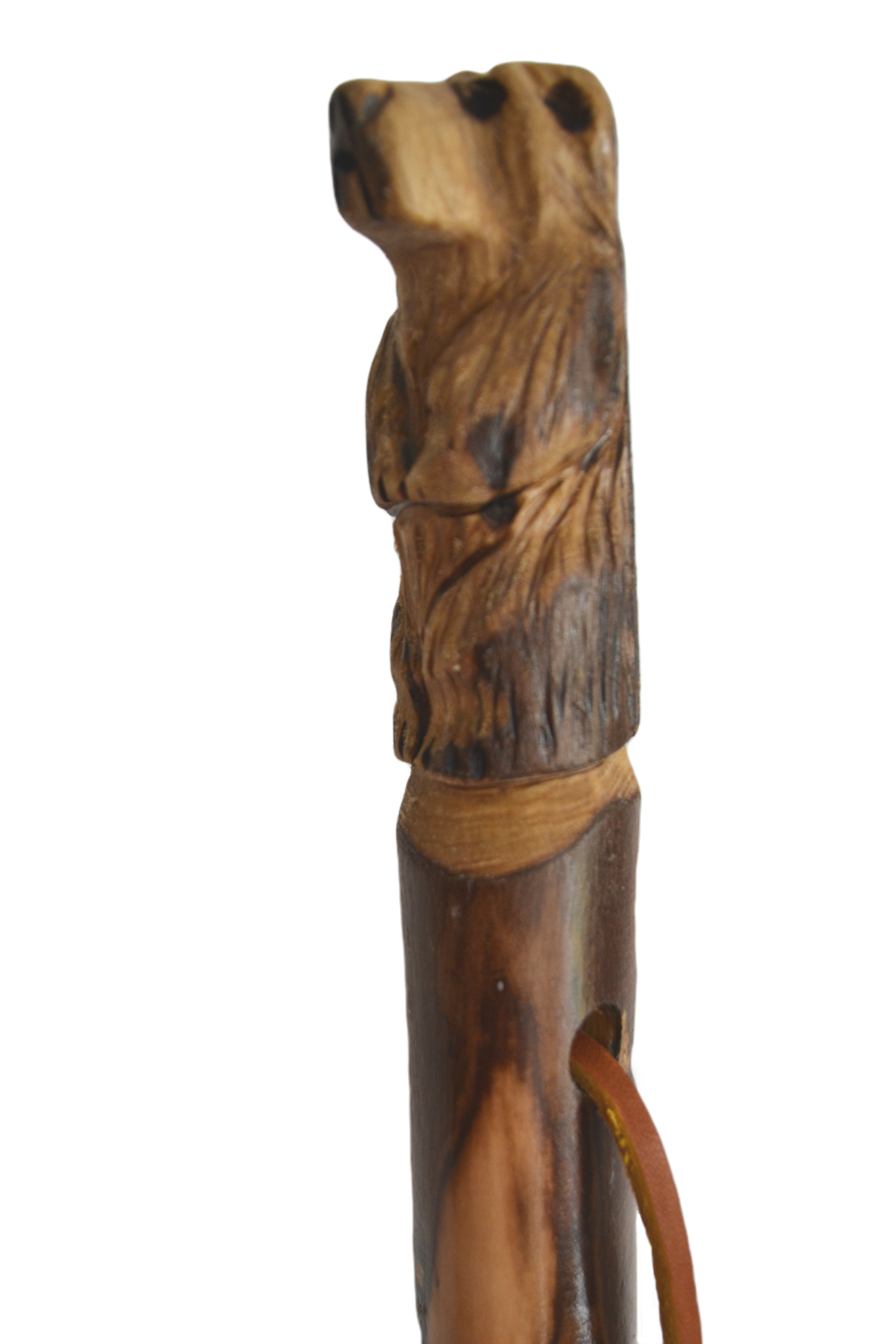 Hand Carved Walking Stick, Bear Walking Stick - Grizzly Carving