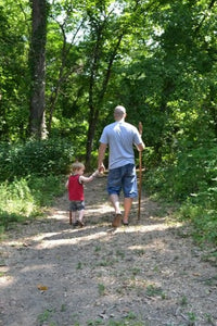 Picture of 2 people using walking sticks