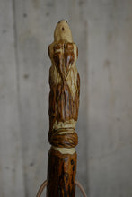 Wolf Carved on Staff