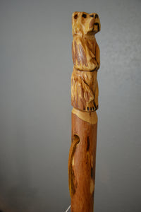 Hand Carving Bear Walking stick 