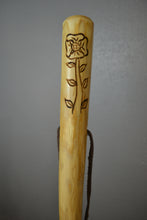 Flower and Vine carving on Walking stick 
