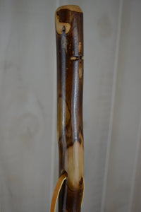 Dark Walking stick with Cross carving