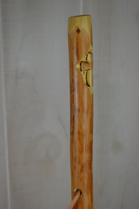 christian hand carved walking stick