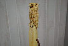 Hardwood Owl walking stick 