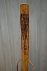 Turkey Feather hardwood walking stick 