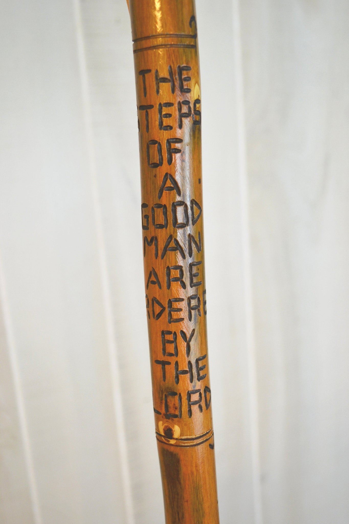 Walking Stick, Bible Verse, The Steps of a Good Man are Ordered By th –  Creation Carvings