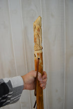 Wolf Carving on Hicking Staff